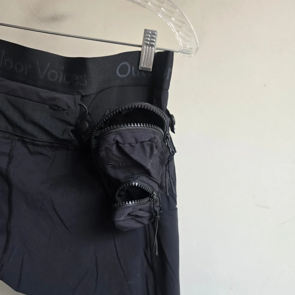 Outdoor Voices XL Utility Cargo Leggings Womens Black  Detachable Pouch‎ Pockets
